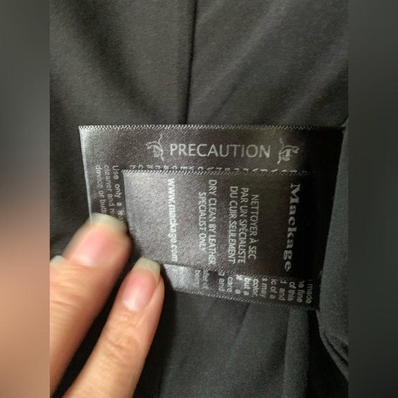 MACKAGE Aritzia Leather Jacket Size XXS - Picture 6 of 6